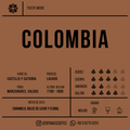 Etiqueta de Colombia Lavado — Castillo y Caturra — D'Panas Coffee